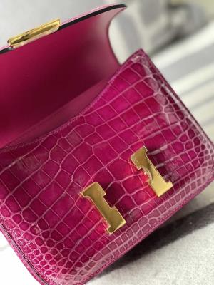 wholesale quality hermes constance 19 shinny niloticus crocodile j5 rose scheherazade ghd